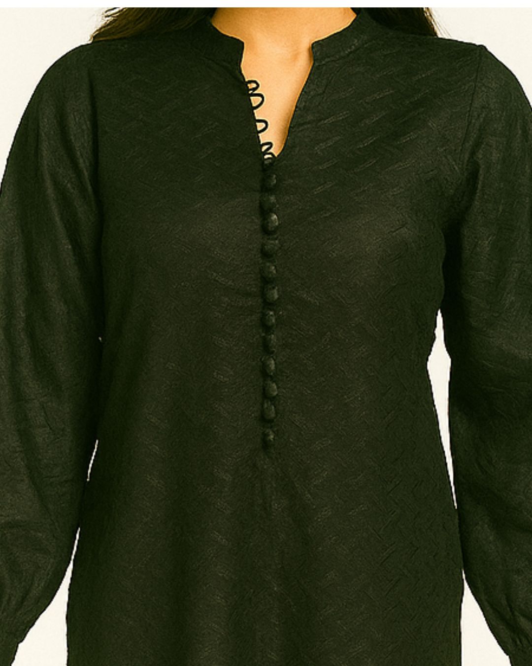 showing neck design of ethnic kurta style 